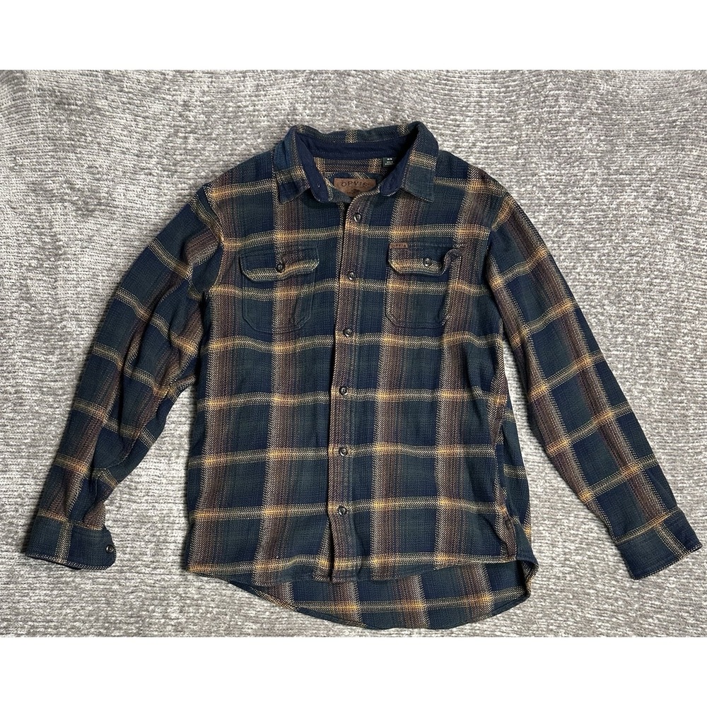 Orvis Men's Heavyweight Flannel Shacket Jacket M Pockets Gorpcore Outdoors Cozy